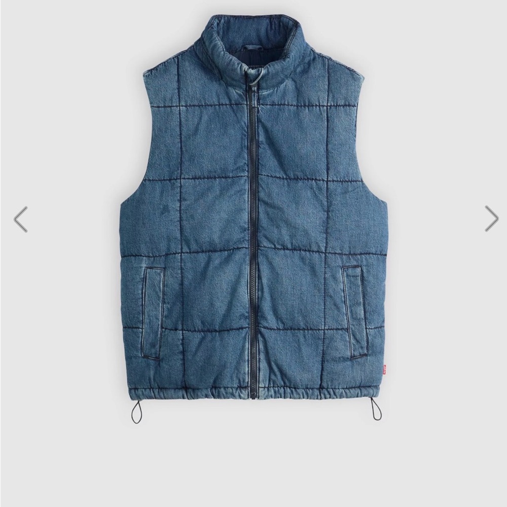 Levi’s Denim Zip Piedmont Puffer Vest NWT